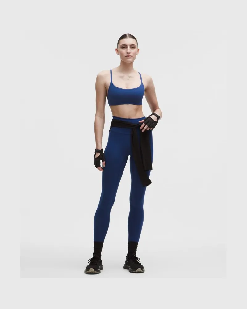 LULULEMON Wunder Train No Line High-Rise Leggings 25" für Frauen – Größe in Clubhouse Blue Clubhouse