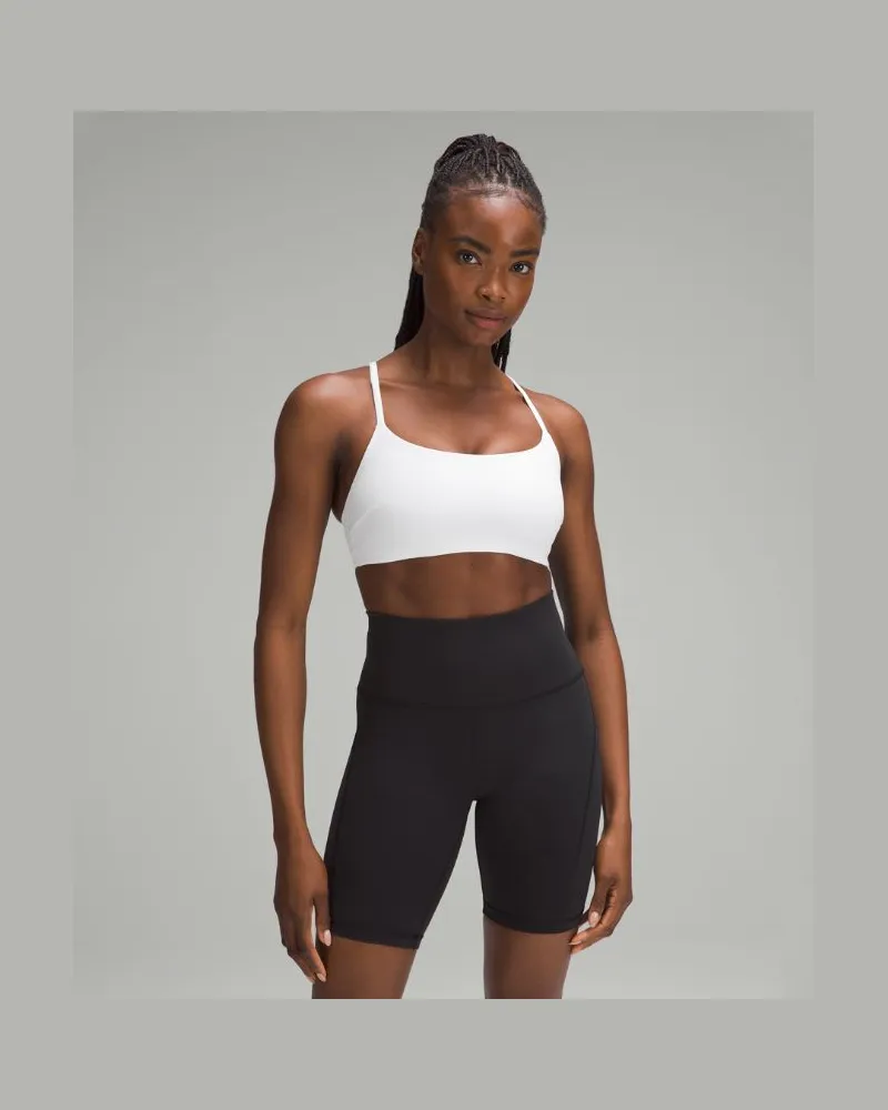 LULULEMON Wunder Train Racer-BH mit Trägern Leichter Halt C/D-Cups für Frauen – Größe in White White