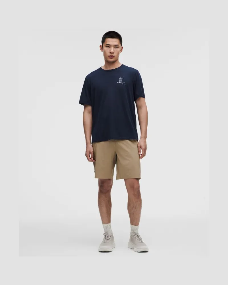 LULULEMON Pace Breaker Shorts ohne Liner für Männer – 23 cm – Khaki – Größe Oakwood