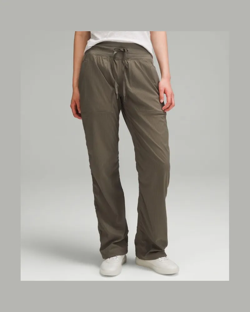 LULULEMON Dance Studio Hose mit mittelhohem Bund Volle Länge für Frauen – Größe in Army Green Army