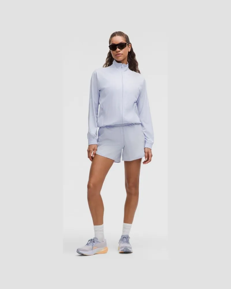 LULULEMON Track That Shorts mit Liner und hohem Bund für Frauen – 13 cm – Größe in Serene Blue Serene