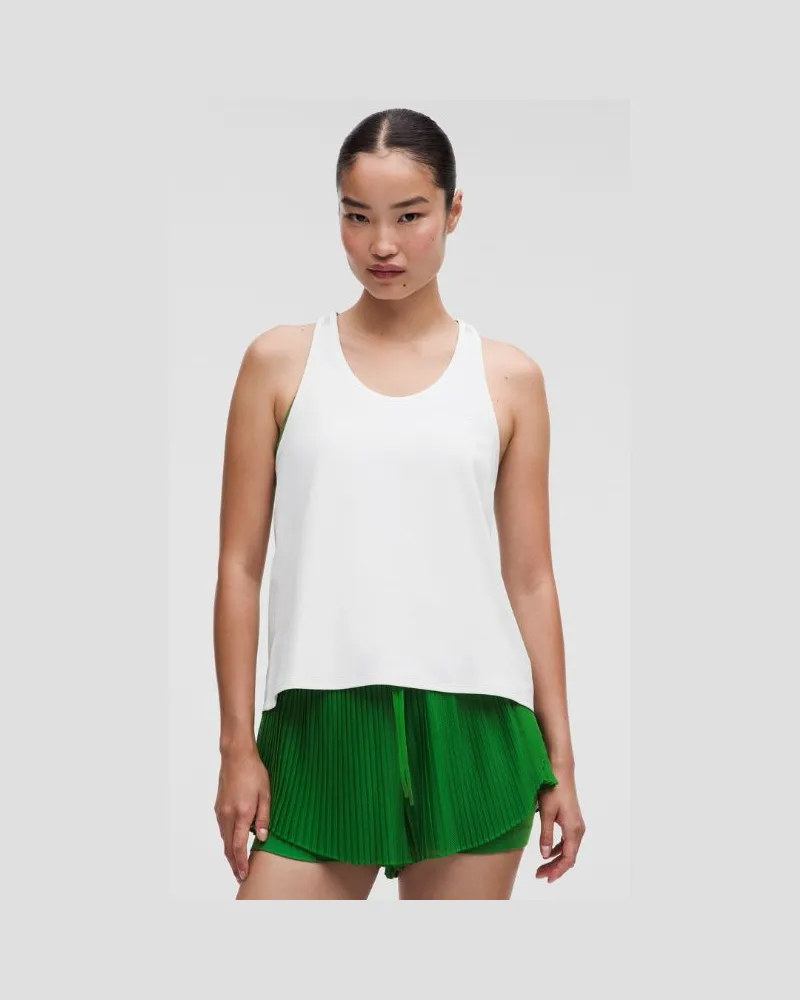 LULULEMON Ace Advantage Tennis-Tanktop mit Mesheinsatz hinten für Frauen – Größe in Weiß Weiß