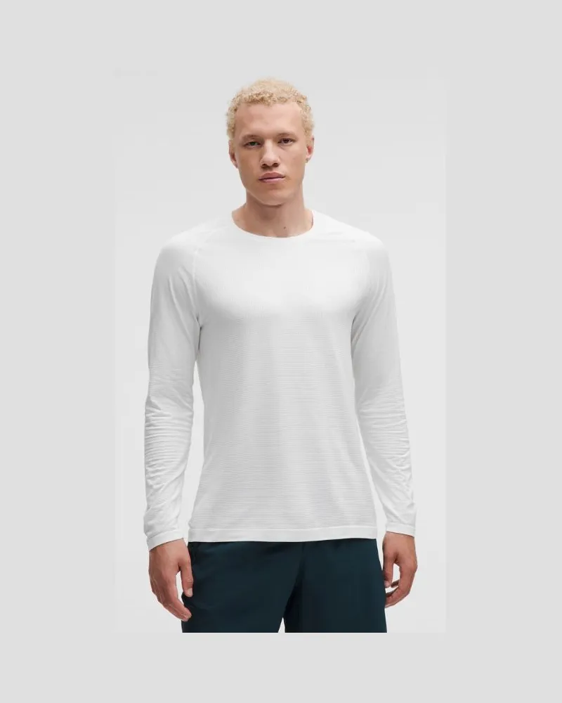 LULULEMON Metal Vent Tech Langarmshirt e Passform für Männer – Größe in White White
