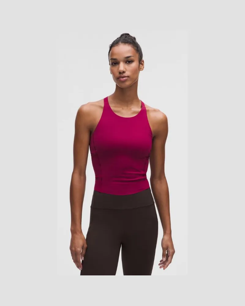LULULEMON Fast and Free-Tanktop Mittlerer Halt für B/C-Cups für Frauen – Größe in Raspberry Rave Raspberry