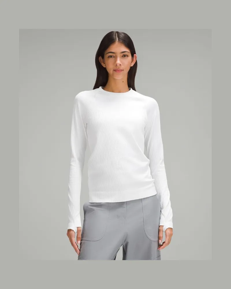 LULULEMON Rest Less Pullover für Frauen – Größe in Colour Rib White/White Colour