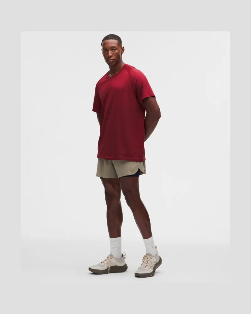 LULULEMON Fast and Free-Laufshorts mit Liner es Design für Männer – 13 cm – Größe in Cypress Forest/True Navy Cypress