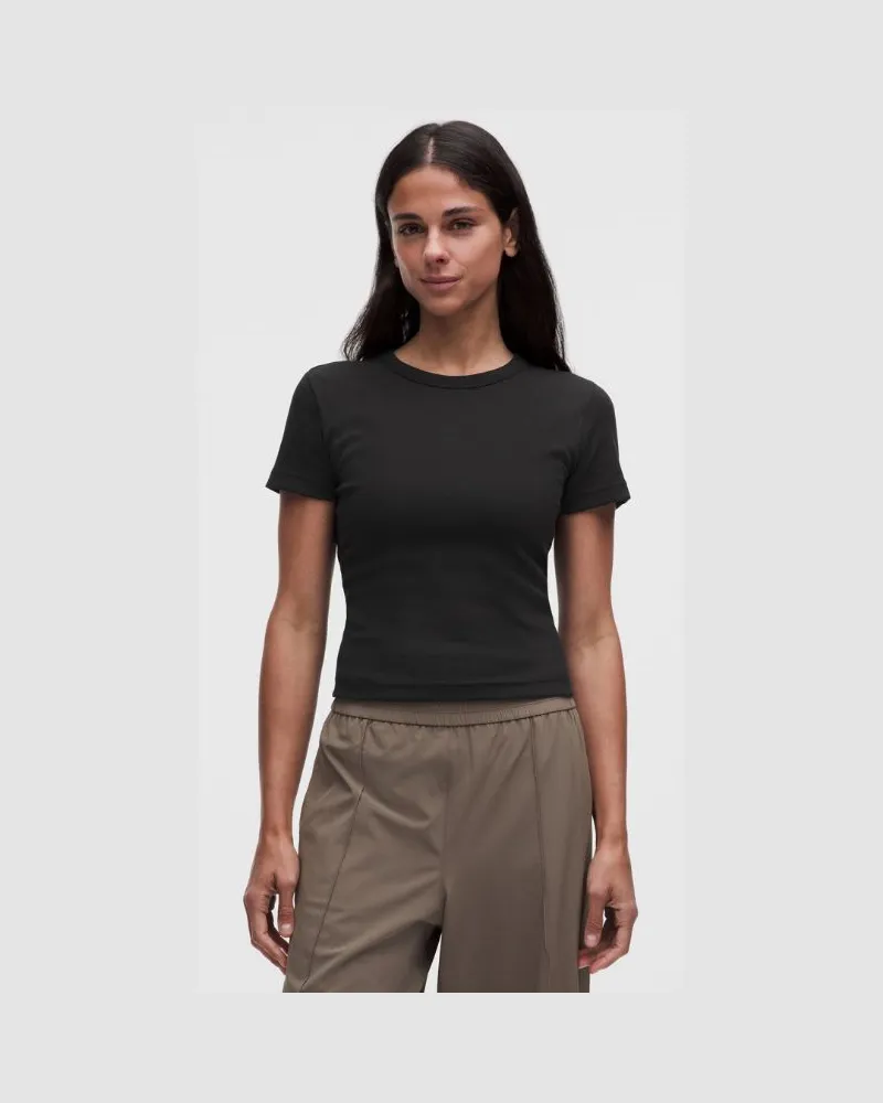 LULULEMON Little geripptes T-Shirt für Frauen – Größe in Schwarz Schwarz