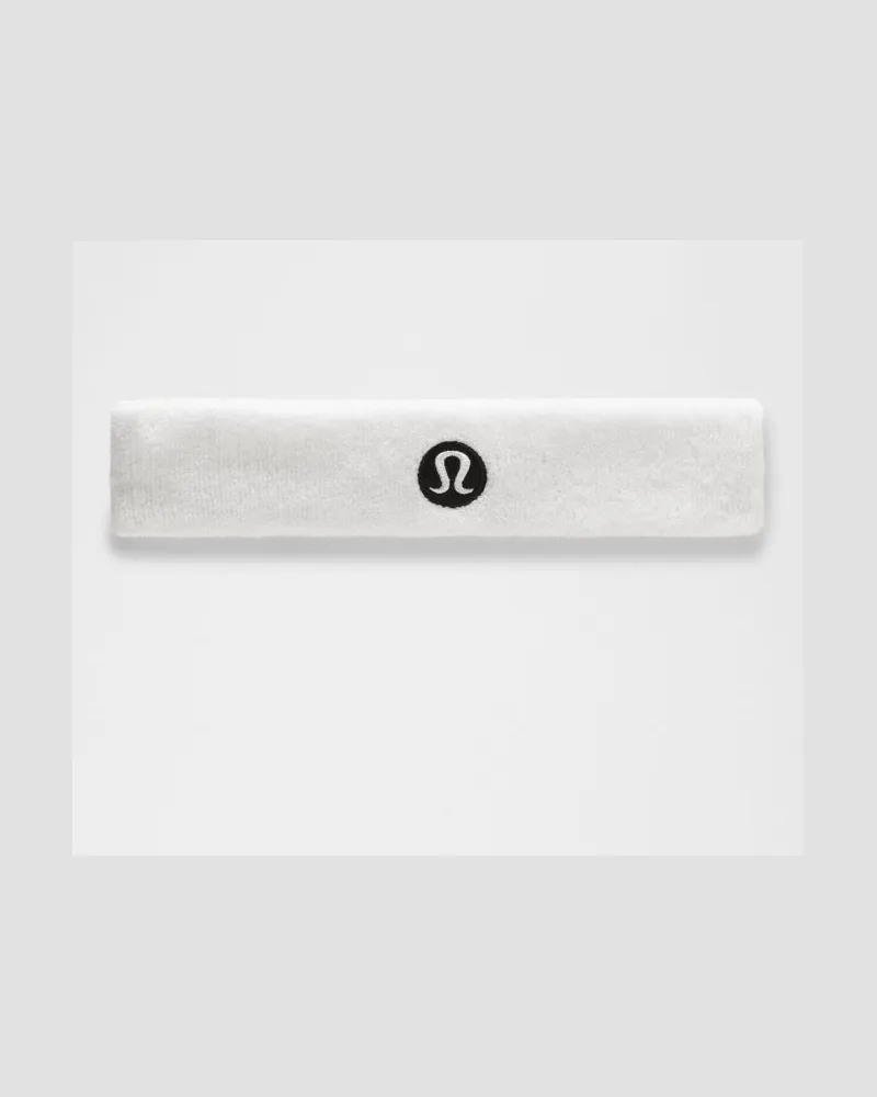 LULULEMON High-Pile Cotton Terry Sweatband in White White