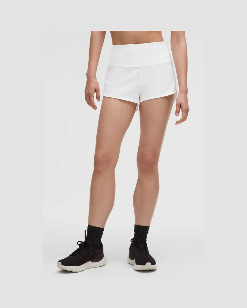 LULULEMON Speed Up Shorts HB Gefüttert für Frauen – 6,3 cm – Größe in White White