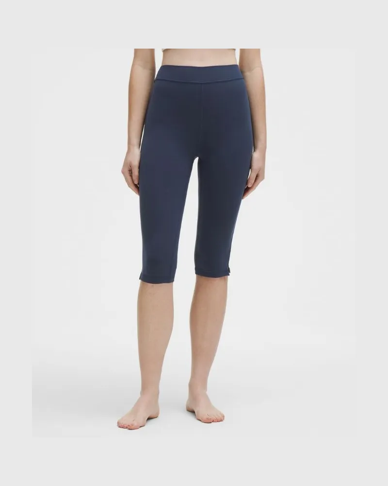 LULULEMON Groove Crop Leggings mit hohem Bund und Schlitzen am Saum für Frauen – 38 cm – Größe in Club Blue Club