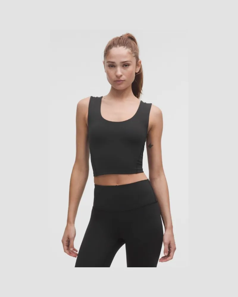 LULULEMON Wunder Train Tanktop mit breiten Trägern Mittlerer Halt für B–D-Cups für Frauen – Größe in Schwarz Schwarz