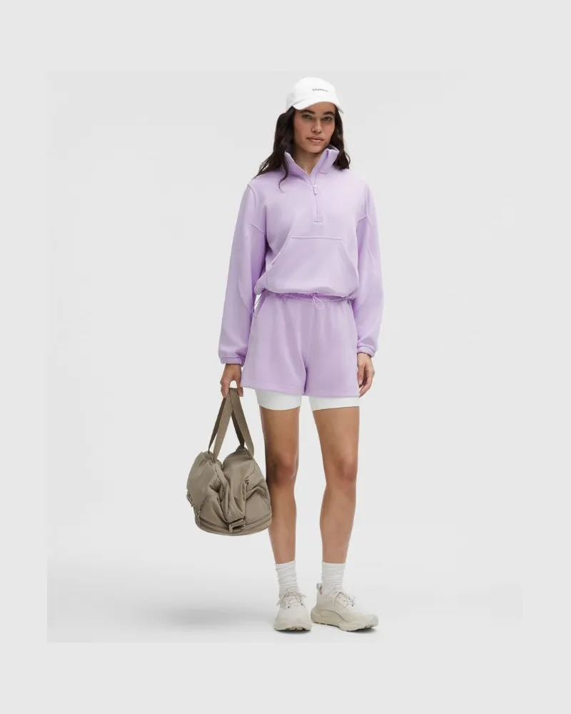 LULULEMON Gebürstetes Top aus Softstreme mit halblangem Reißverschluss für Frauen – Größe in Lavender Frost Lavender