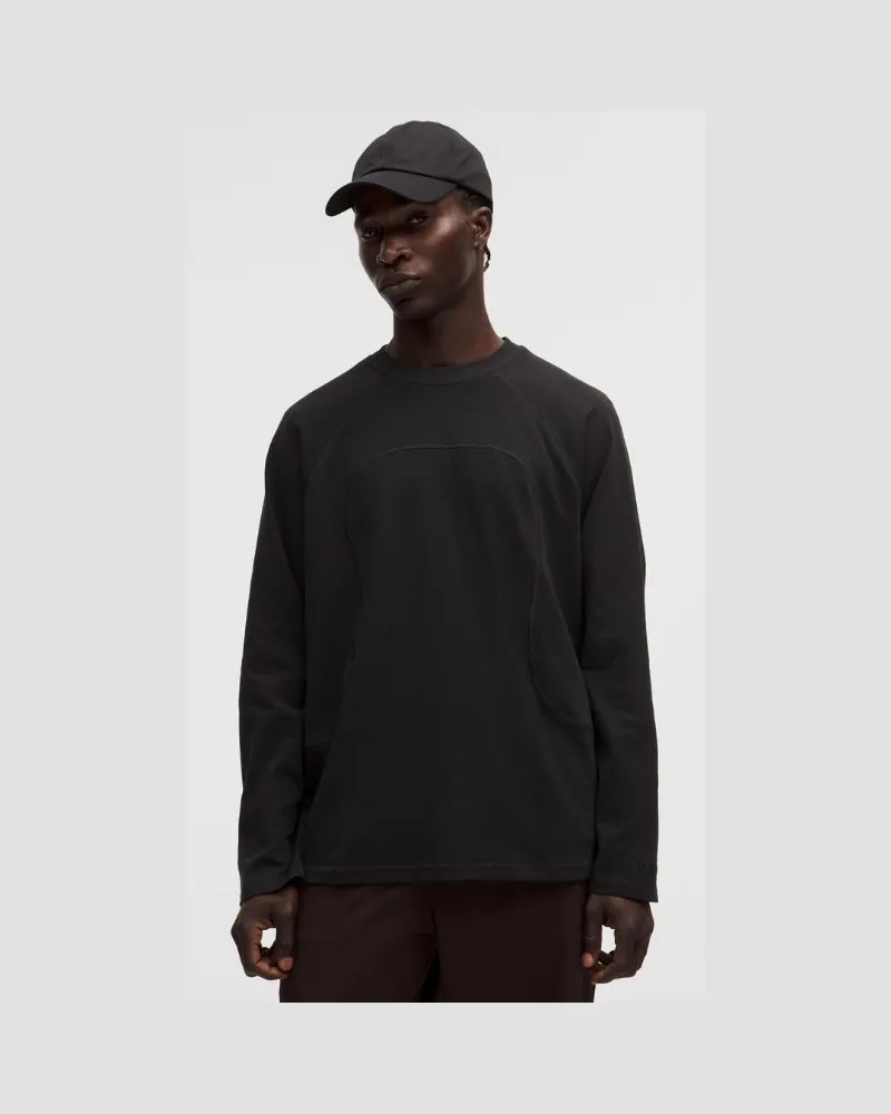 LULULEMON Oversized-Langarmshirt aus Bio- SLNSH Kollektion für Männer – Größe in Black Black
