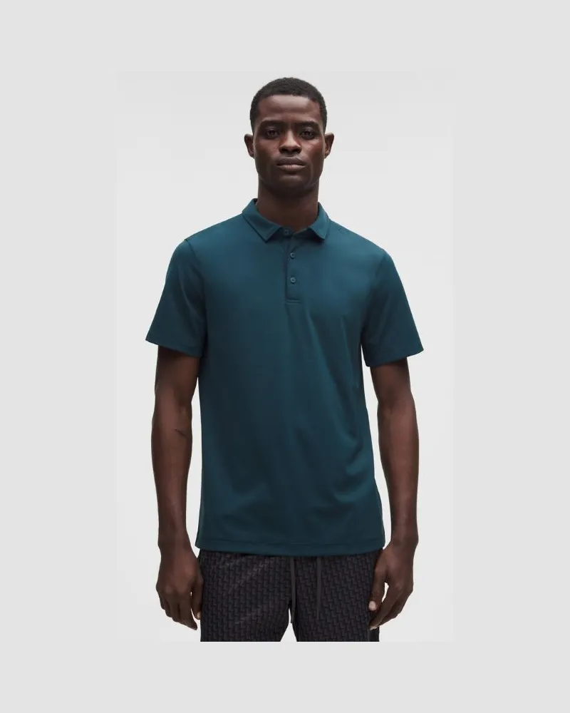 LULULEMON ShowZero Poloshirt für Männer – Größe in Indochine Blue Indochine