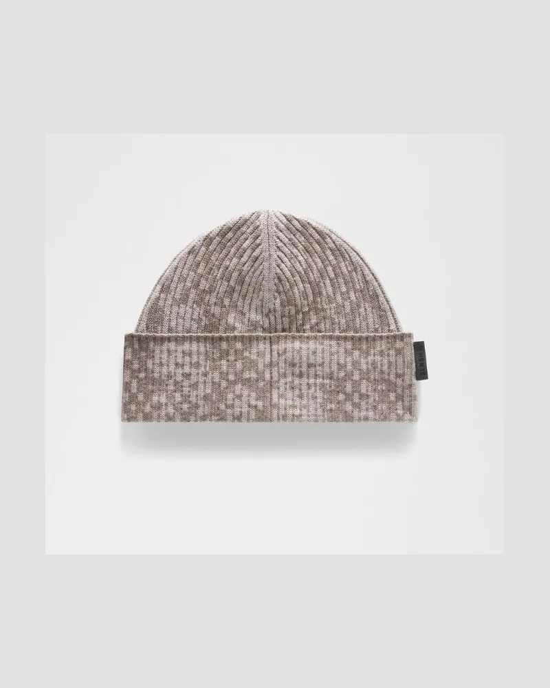 LULULEMON Beanie aus gerippter Merinowolle SLNSH Kollektion in From Afar Knit Jacquard Sheer Oak Muli From