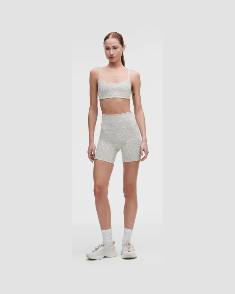 LULULEMON Wunder Train No Line Shorts mit hohem Bund für Frauen – 15 cm – Größe in True Leopard White Multi True