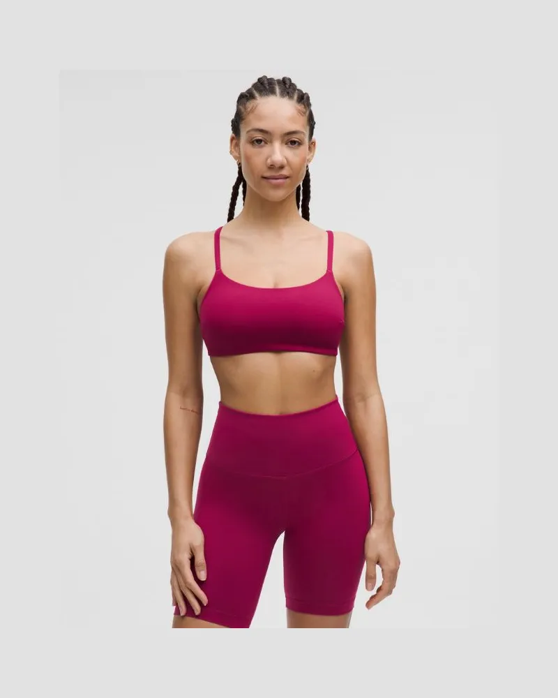 LULULEMON Wunder Train Racer-BH mit Trägern Leichter Halt C/D-Cups für Frauen – Größe in Magenta Smoke Magenta