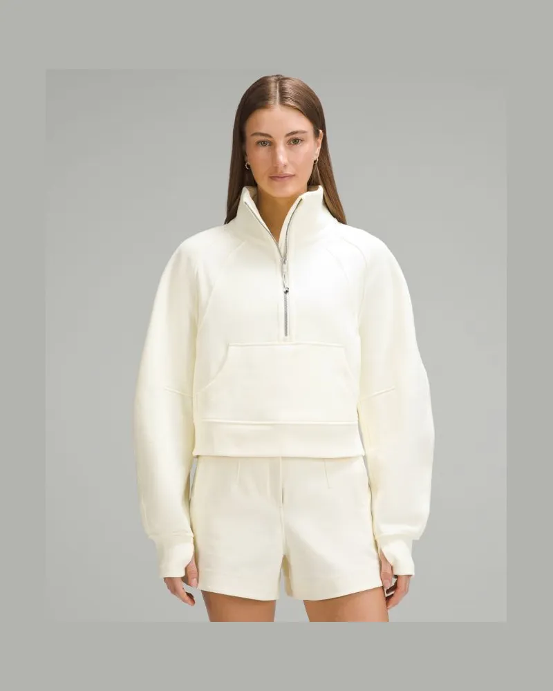 LULULEMON Scuba Oversized-Pullover mit Trichterkragen und halblangem Reißverschluss für Frauen – Größe in Sundance Sundance
