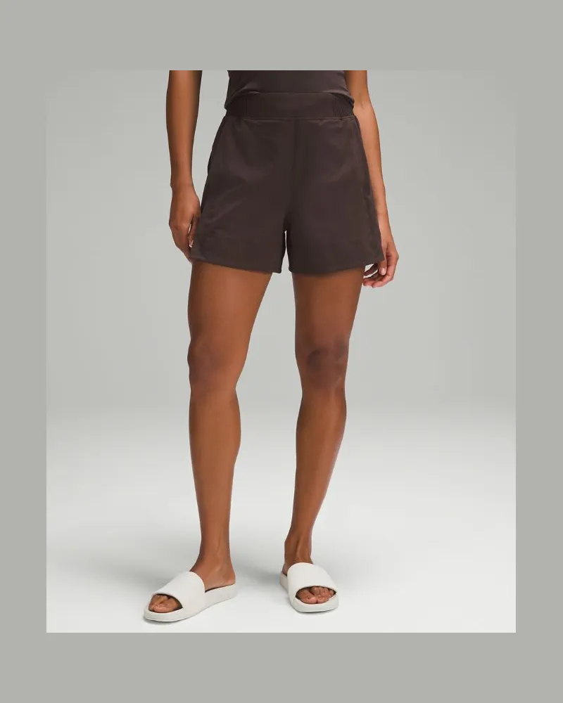 LULULEMON Gewebte Stretch-Shorts im Relaxed Fit mit hohem Bund Espresso