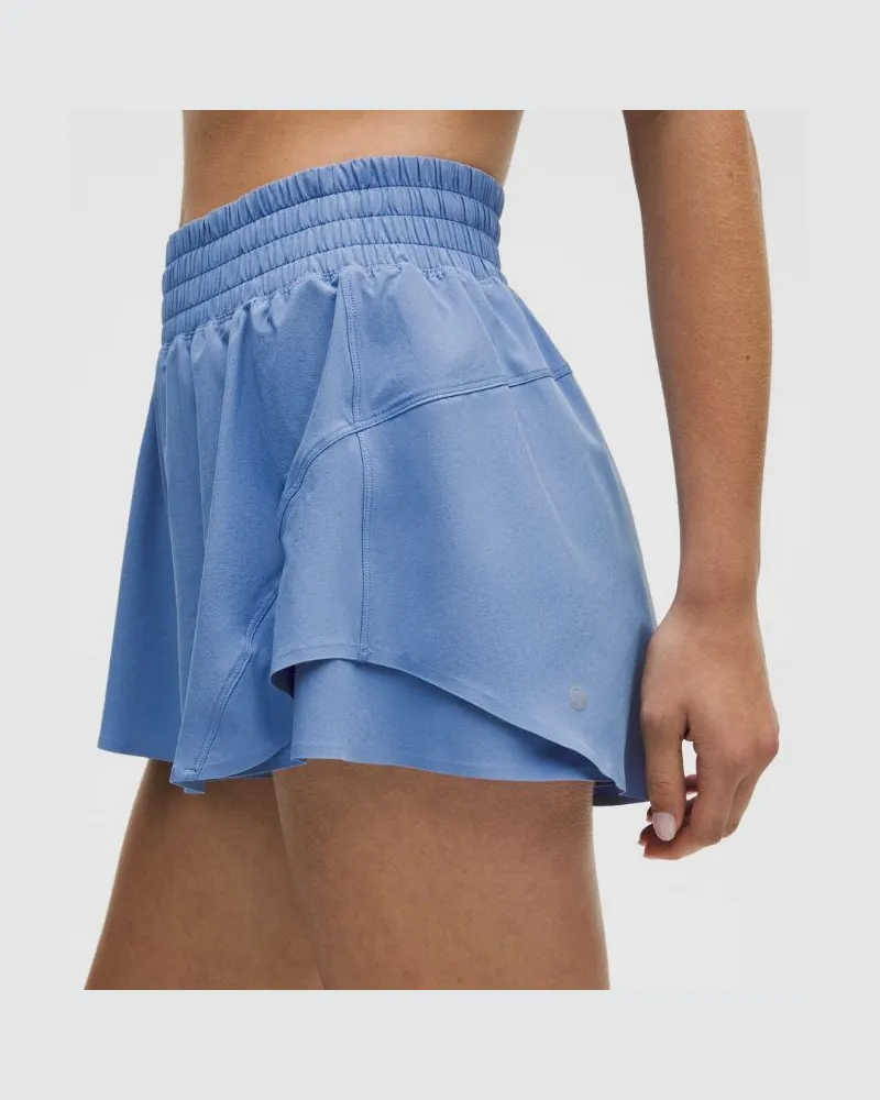 LULULEMON Shake It Out Lauf-Shorts mit hohem Bund für Frauen – 6 cm – Größe in Prep Blue Prep
