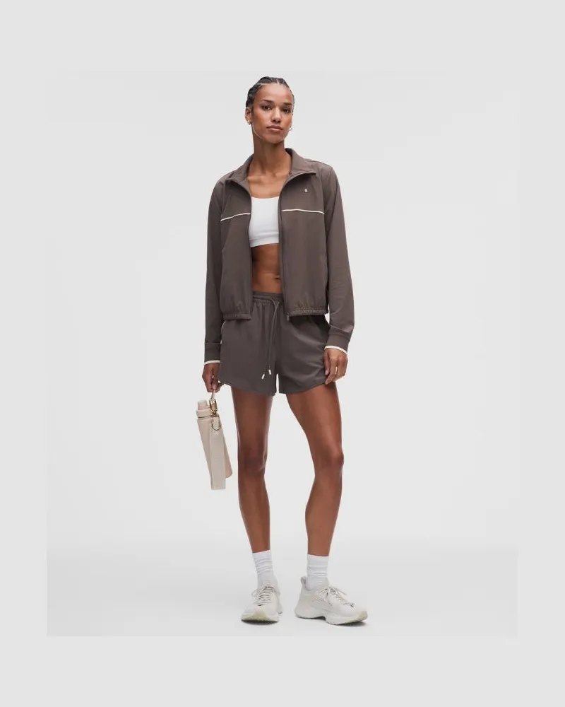 LULULEMON Court Rival Shorts mit hohem Bund für Frauen – 8 cm – Größe in Pinecone/Light Ivory Pinecone