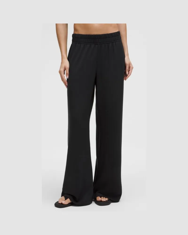 LULULEMON BeCalm Hose mit weitem Bein und mittelhohem Bund für Frauen – Größe in Black Black