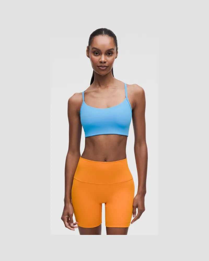 LULULEMON Flow Y Bra Light Support, A/B Cup Design für Frauen – Größe in Ocean Wave Ocean