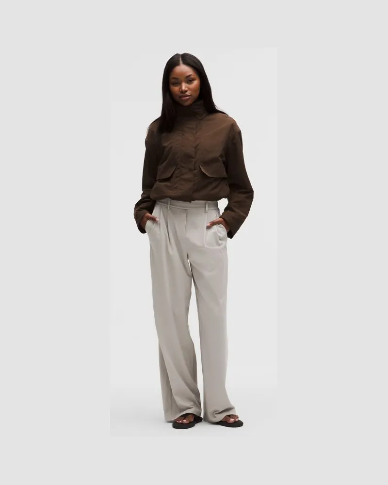 LULULEMON Daydrift Hose mit hohem Bund Normale Länge für Frauen – Khaki – Größe Downtown