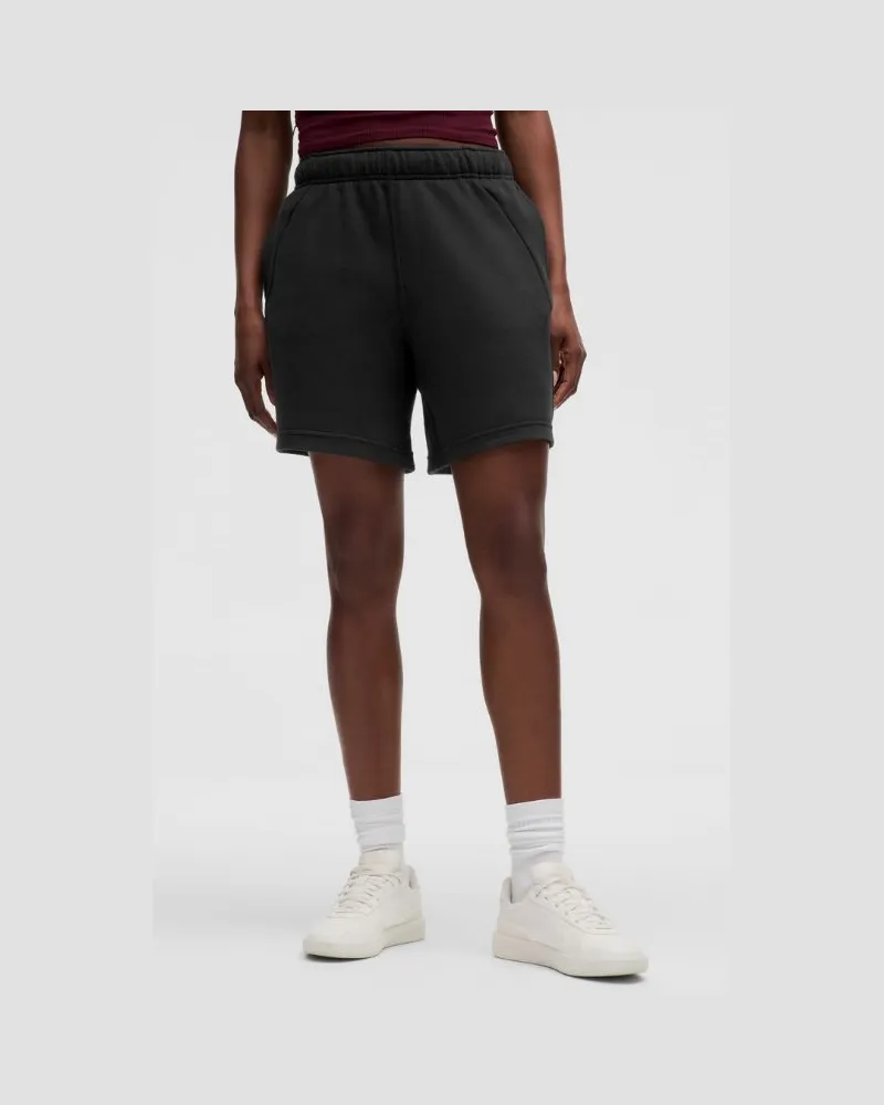 LULULEMON Scuba Shorts im Oversized Fit mit mittelhohem Bund für Frauen – 18 cm – Größe in Black Black