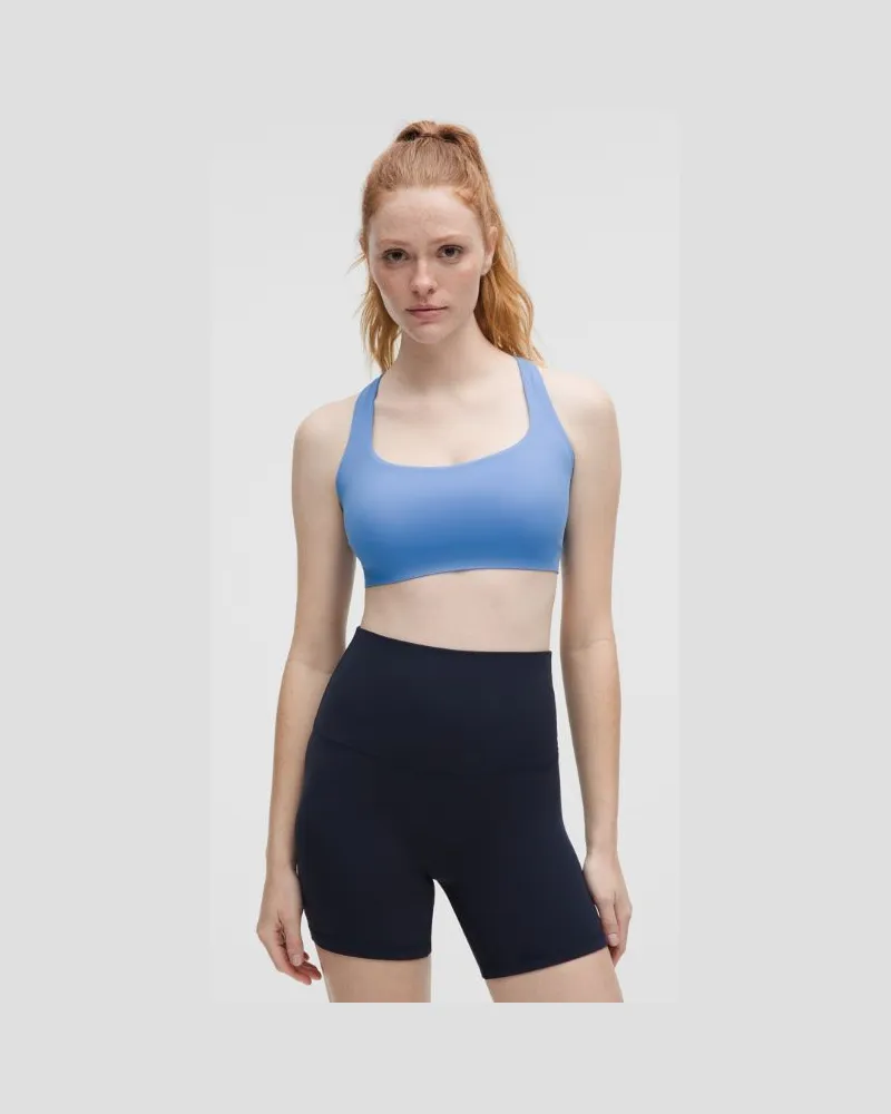 LULULEMON FlexyFlex Yoga-BH mit überkreuzten Trägern Leichter Halt für D–DD-Cups für Frauen – Größe in Pool Party Pool