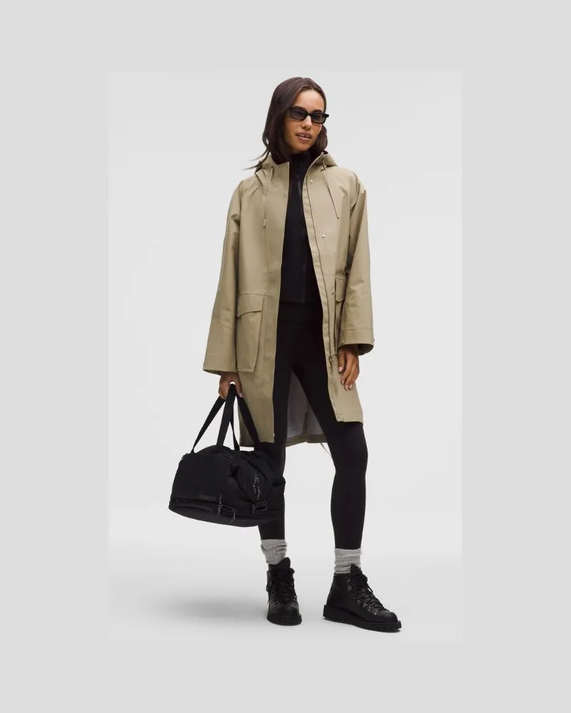 LULULEMON Wasserdichter Regenmantel für Frauen – Größe in Sheer Oak Sheer