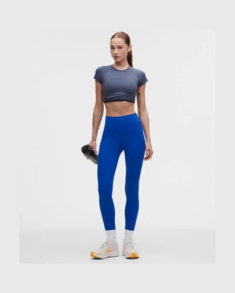 LULULEMON Fast and Free-Leggings mit hohem Bund und 6 Taschen es Design für Frauen – 64 cm – Größe in Beach Ball Blue Beach