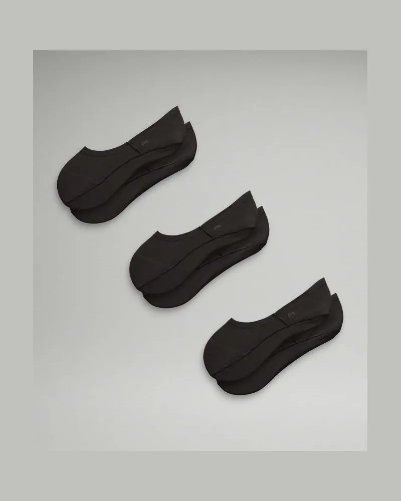 LULULEMON Glatte sleeke No-Show-Socken 3er-Pack – Größe in Black Black