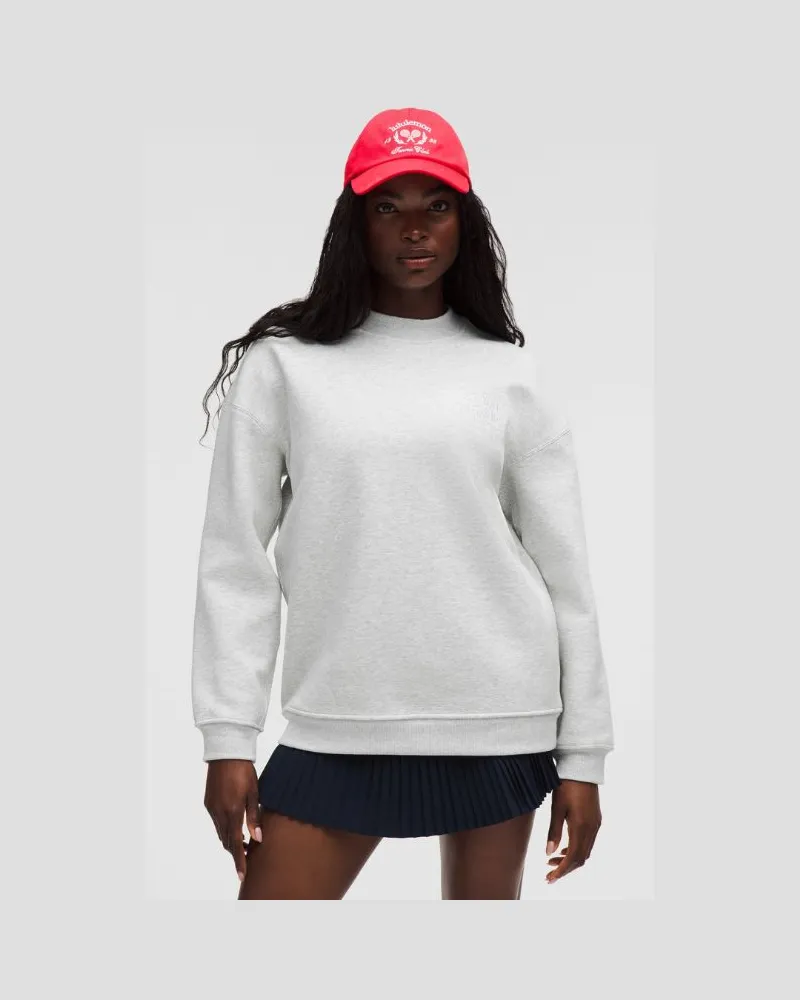 LULULEMON Big Cozy Oversized-Pullover Tennis für Frauen – Größe in Heathered Core Ultra Light Grey Heathered