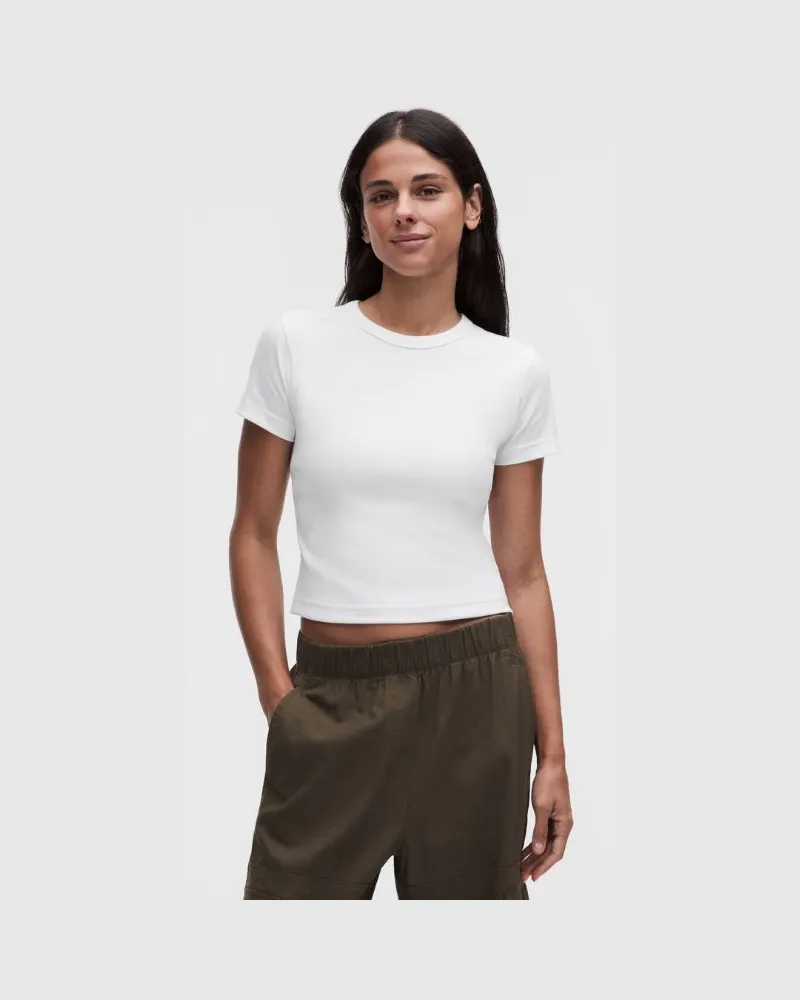 LULULEMON Little geripptes T-Shirt für Frauen – Größe in Weiß Weiß