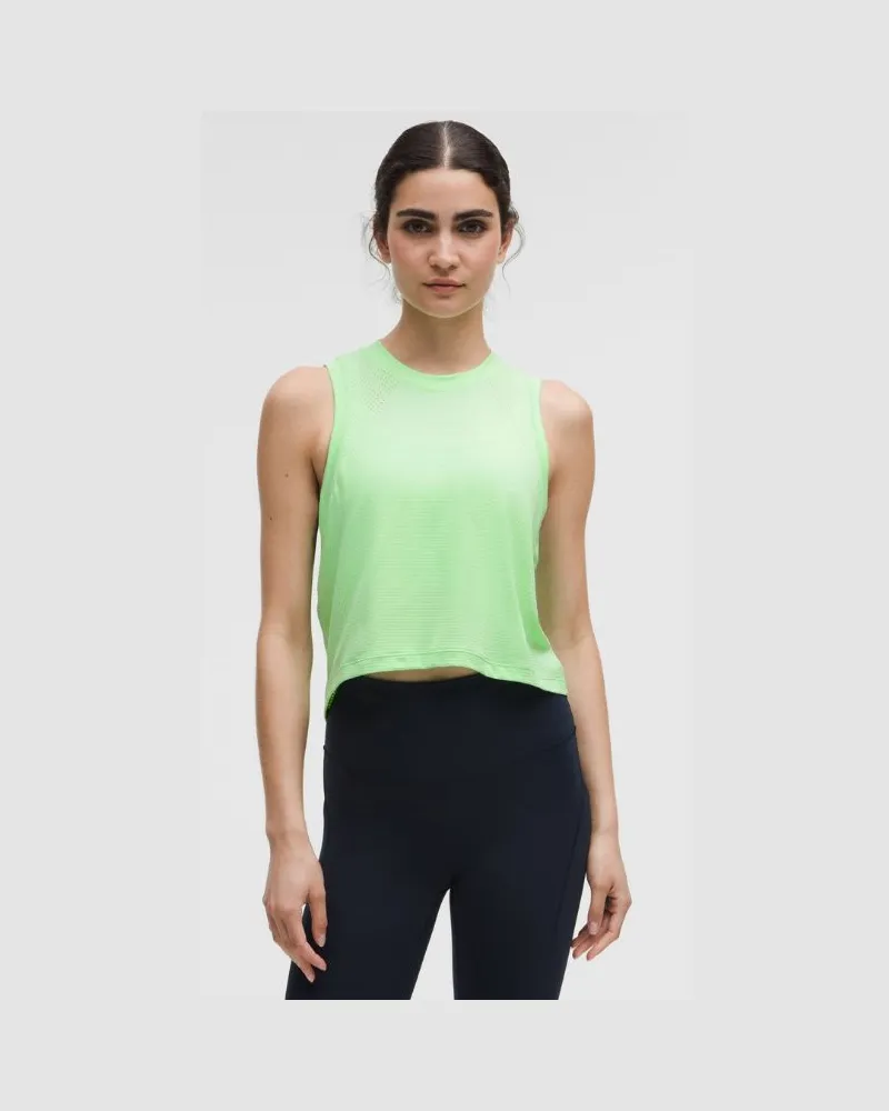 LULULEMON Swiftly Crop-Tanktop im Oversized Fit für Frauen – Größe in Citra Lime Citra