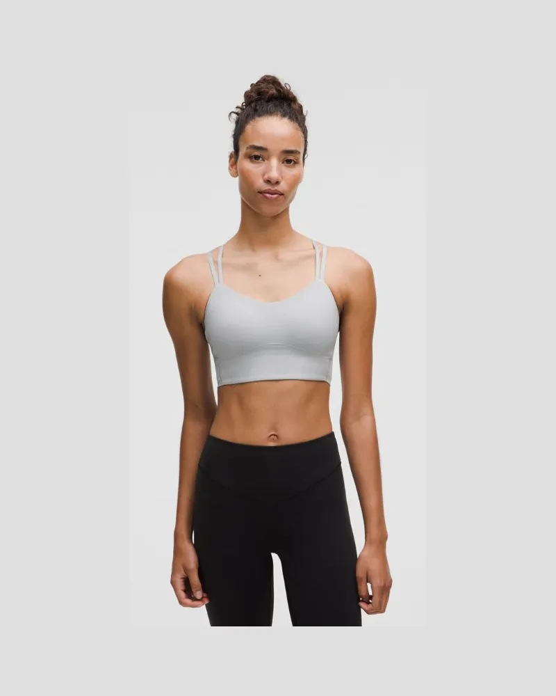 LULULEMON Like a Cloud Longline-BH Leichter Halt B/C Cups für Frauen – Größe in Heathered Core Ultra Light Grey Heathered