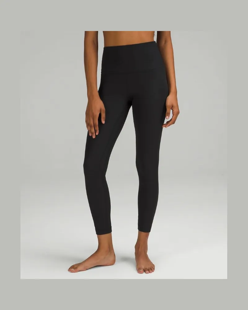 LULULEMON Align Gerippte Hose mit hohem Bund für Frauen – 63,5 cm – Größe in Black Black
