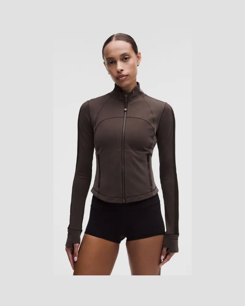 LULULEMON Define Jacke mit Mikrorippenstruktur Fließende Silhouette für Frauen – Größe in Mahogany Muse Mahogany