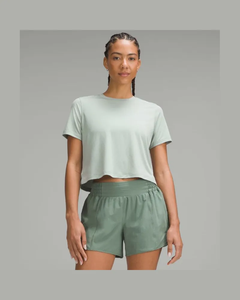 LULULEMON Ultraleichtes T-Shirt in Taillenlänge für Frauen – Größe in Jade Grey Jade