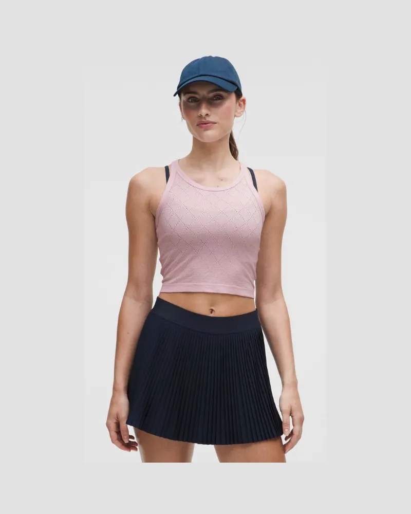 LULULEMON Swiftly Tech Cropped Round-Neck Tank Top 2.0 für Frauen – Größe in Diamond Drop Blissful Pink Diamond
