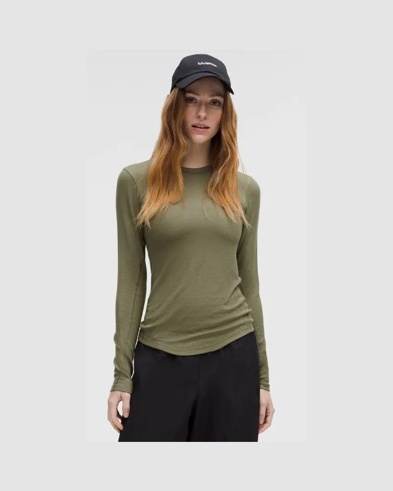 LULULEMON Hold Tight Langarmshirt für Frauen – Größe in Bay Leaf Bay