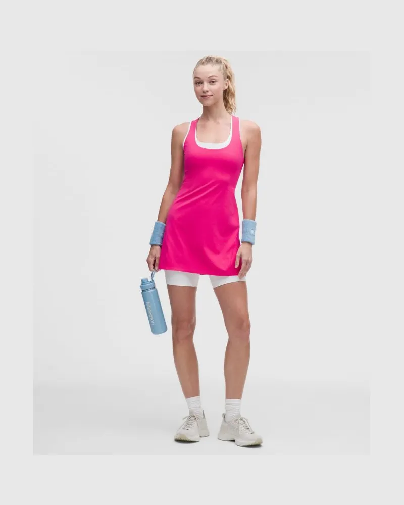 LULULEMON Tenniskleid mit Racerback für Frauen – Neon – Größe Flamingo