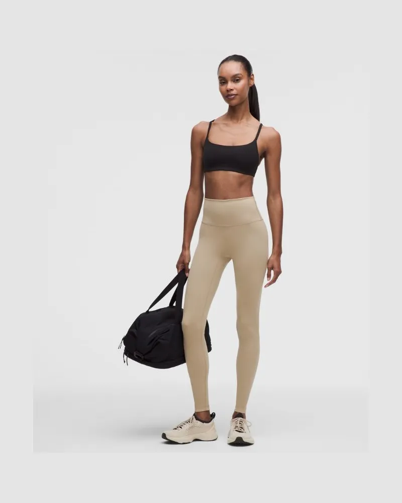 LULULEMON Wunder Train No Line Leggings mit hohem Bund für Frauen – 71 cm – Khaki – Größe Rumble
