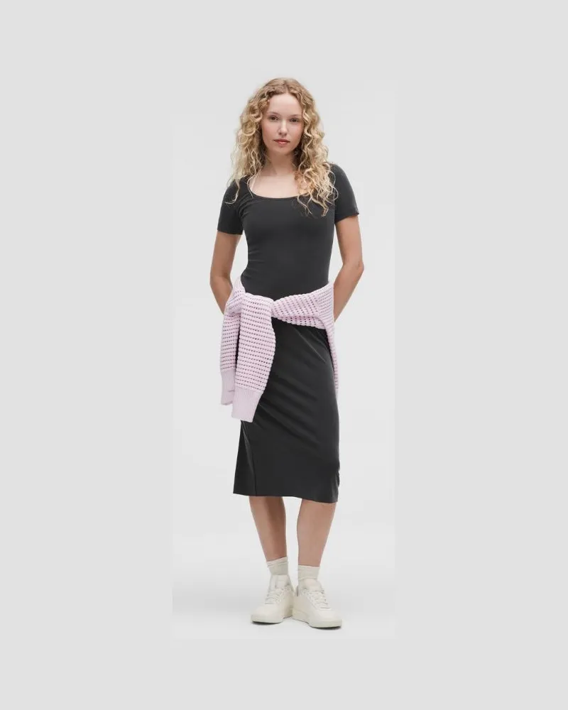 LULULEMON Softstreme Midikleid mit U-Ausschnitt für Frauen – Größe in Black Black