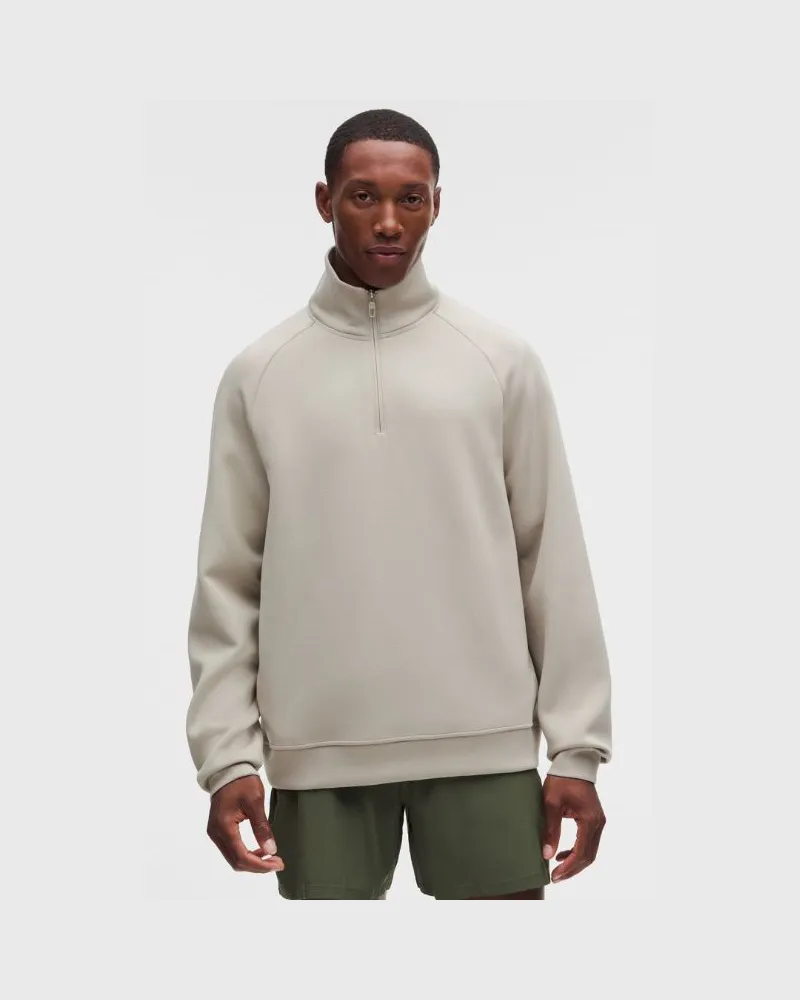 LULULEMON Smooth Spacer Pullover mit kurzem Reißverschluss für Männer – Größe in Hailstone Grey Hailstone
