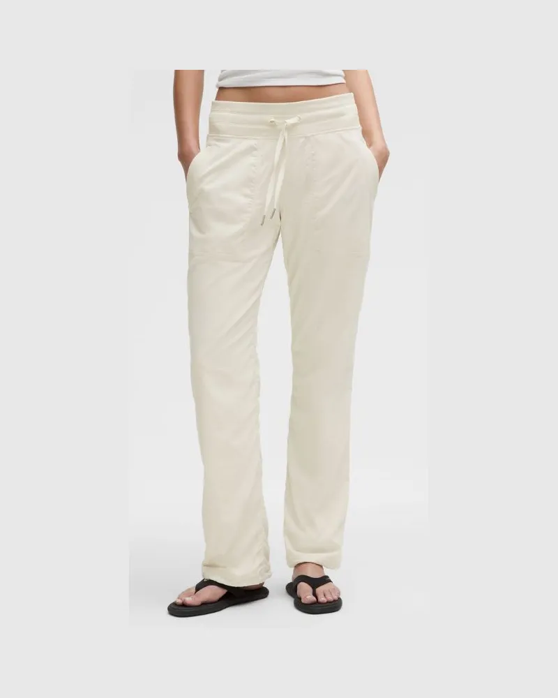 LULULEMON Dance Studio Hose mit mittelhohem Bund Volle Länge für Frauen – Größe in Light Ivory Light