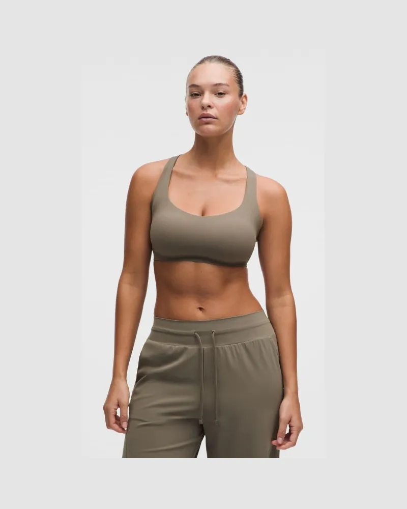 LULULEMON FlexyFlex Yoga-BH mit überkreuzten Trägern Leichter Halt für D–DD-Cups für Frauen – Größe in Cypress Forest Cypress