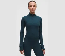 It's Rulu Crop-Oberteil mit halblangem Reißverschluss für Frauen – Größe in Indochine Blue