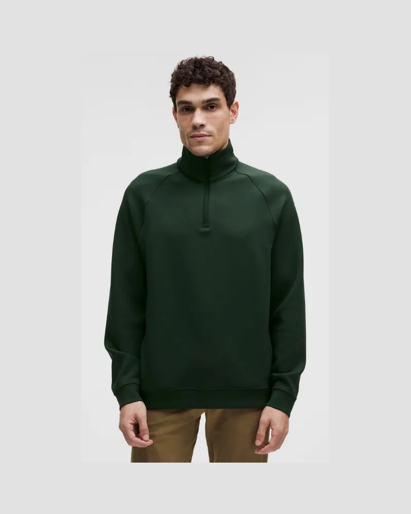 LULULEMON Smooth Spacer Pullover mit kurzem Reißverschluss für Männer – Größe in Rainforest Green Rainforest